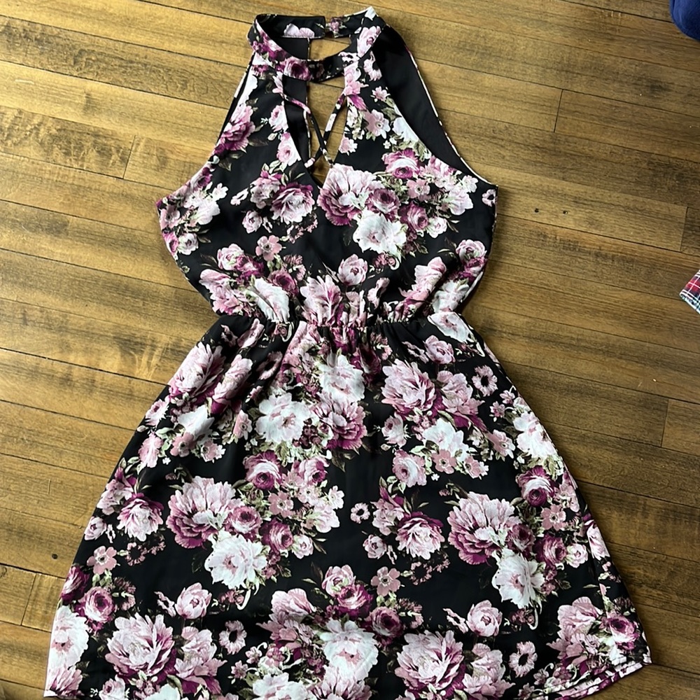 High- neck cocktail dress
